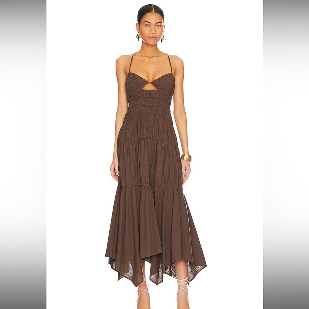 SNDYS Tahlia dress in chocolate